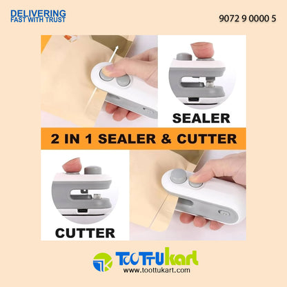 Mini Bag Sealer 2 in 1 Seal & Cutter Heat Sealers